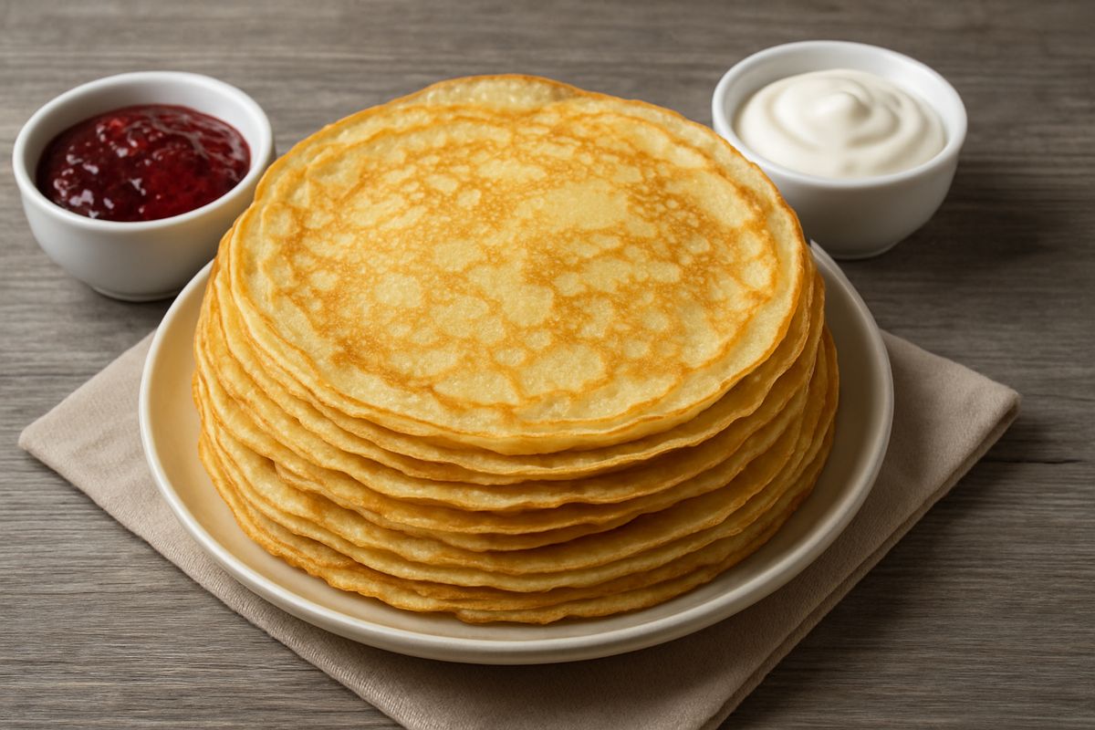 Нежные блины на крахмале: три легких рецепта для любого стола