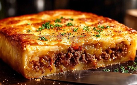 Вкусный мясной пирог на кефире: идеальное решение для остатков