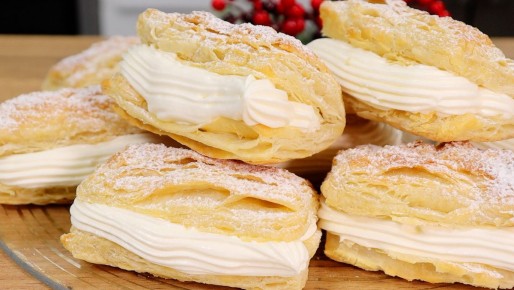 Слоёные ракушки с кремом: идеальный десерт к чаю