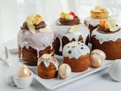 Творожные мини-куличи с сухофруктами